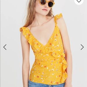 Madewell Cami Silk Wrap Top
